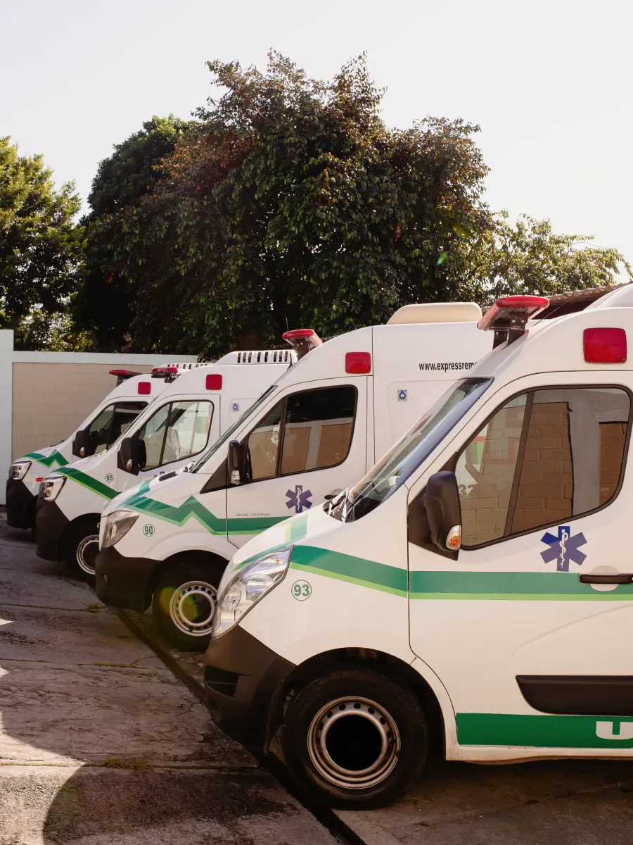 Ambulâncias para atendimento emergêncial